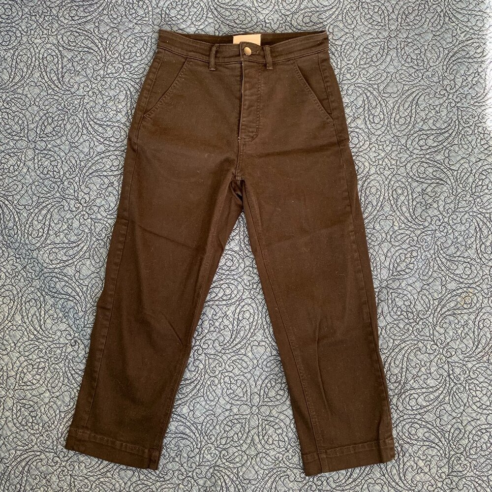 Everlane straight-leg cropped canvas pants
